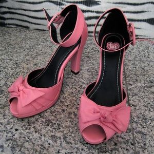 TUK retro starlet peep toe sandal heels Sz 8